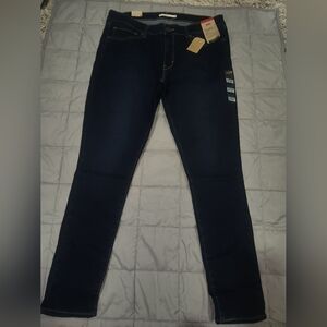 Levi's Womens 711 Skinny Jeans Mid Rise, 16 Medium Indigo Ridge 33W 30L